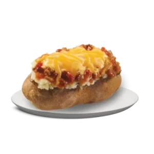 Chili & Cheese Baked Potatoes